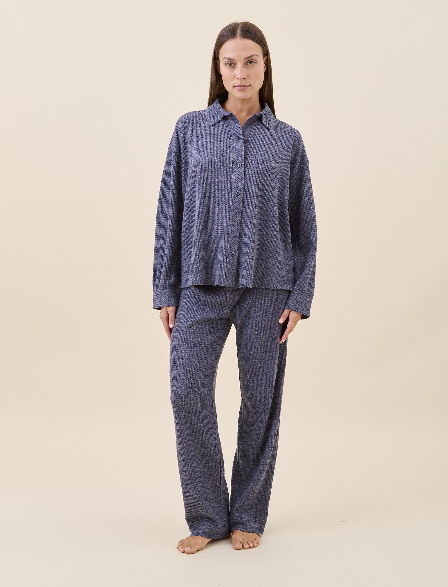 Super Soft Waffle Full Length PJ Set