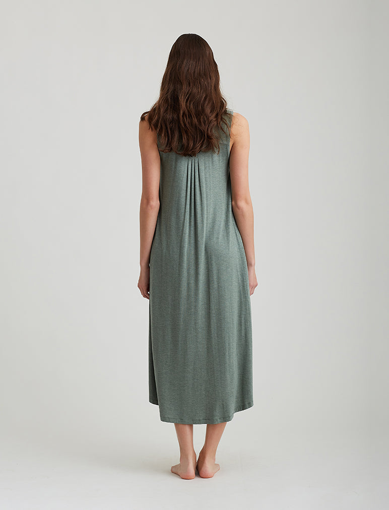 Kate Modal Pleat Front Maxi Nightgown