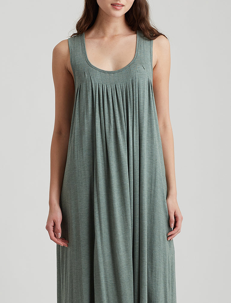 Kate Modal Soft Pleat Front Maxi Nightgown