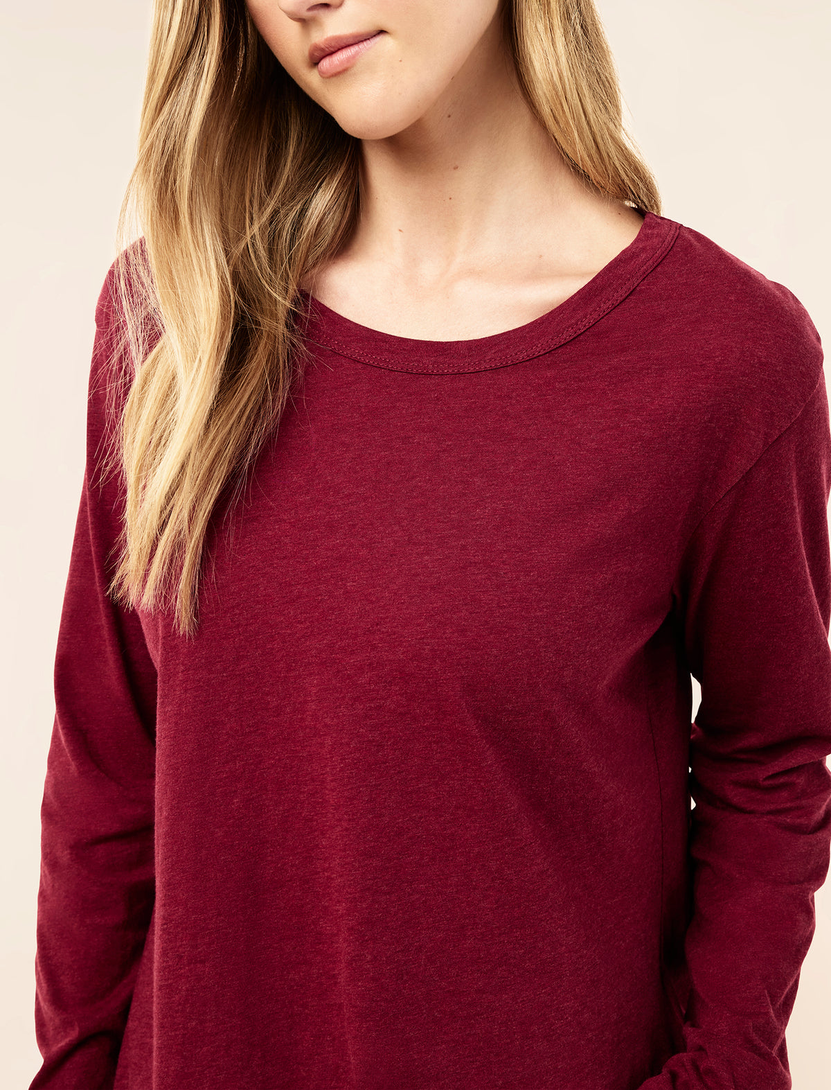 Jada Organic Cotton Knit Boxy Long Sleeve Tee & Wide Leg Pant Set