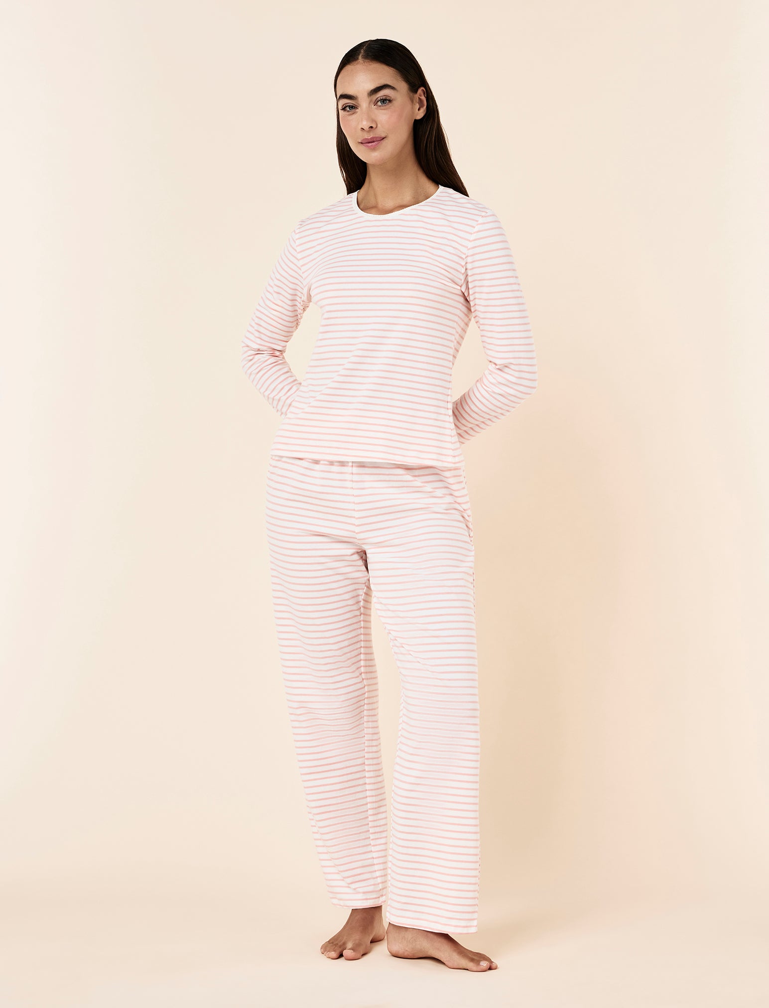 Soft Organic Cotton Knit Full Length PJ Set
