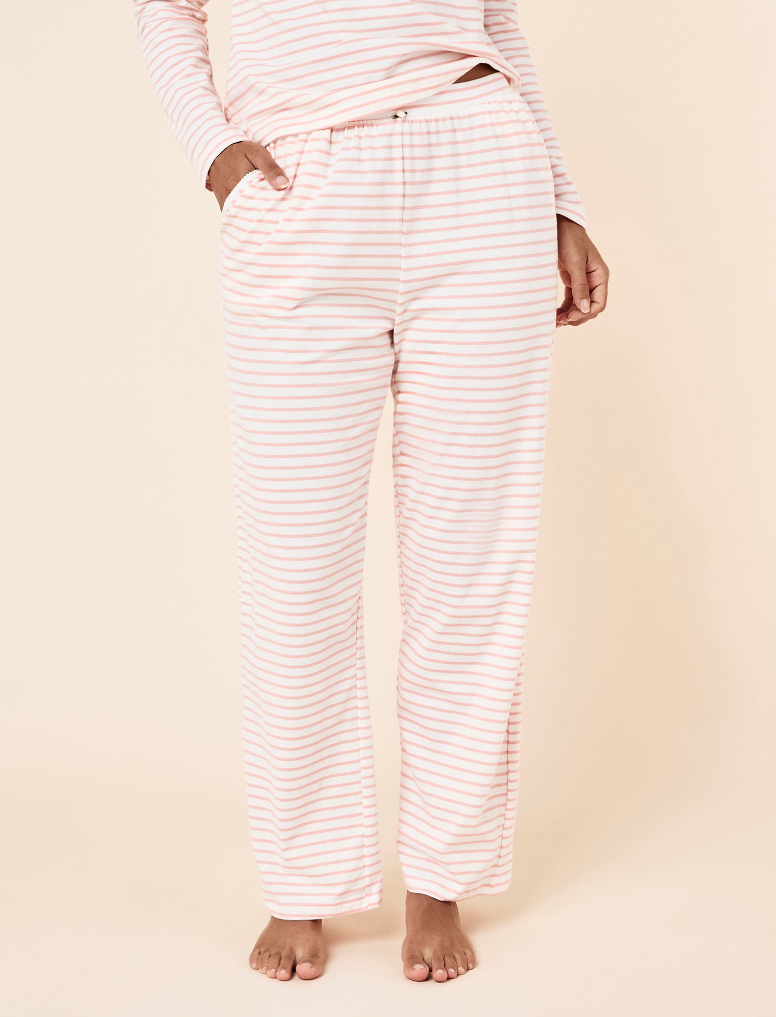 Soft Organic Cotton Knit Full Length PJ Set
