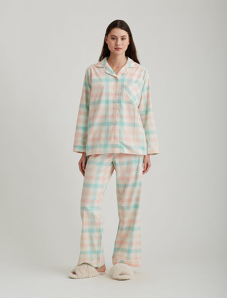 Organic Cotton Plaid Full Length PJ