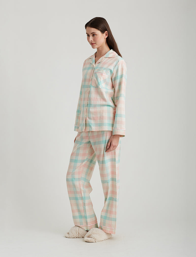 Organic Cotton Plaid Full Length PJ