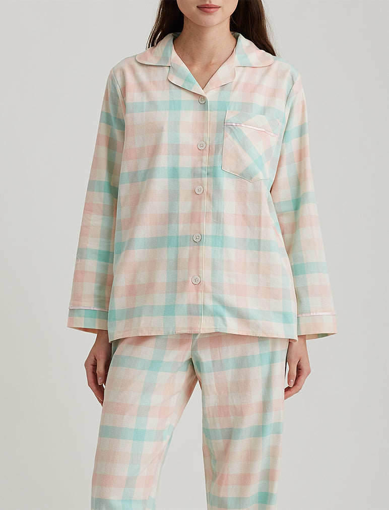 Organic Cotton Plaid Full Length PJ