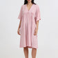 Oversized Seersucker Gingham Kaftan Nightie