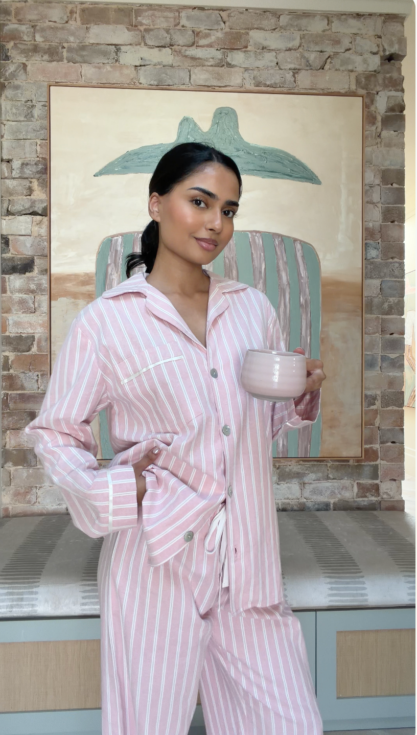 Organic Brushed Cosy Full Length PJ Set