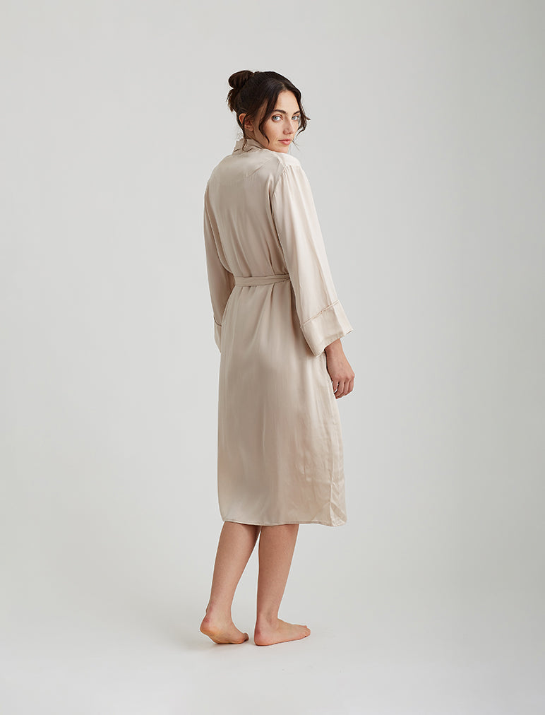 Papinelle  Pure Silk Long Robe, Romance – Papinelle Sleepwear US