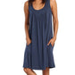 Modal Soft Pleat Front Nightie in Navy