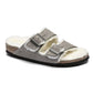 BIRKENSTOCK ARIZONA SHEARLING STONE COIN SUEDE SLIDE
