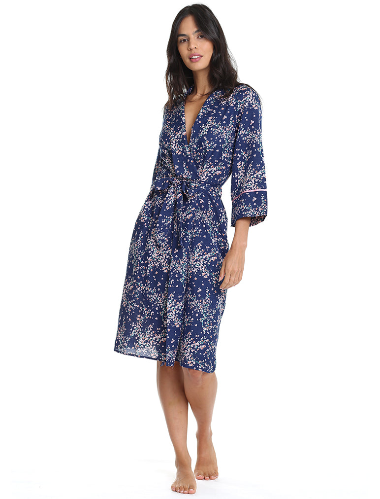 Cheri Blossom Robe in Navy