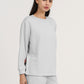 Cosy Quilted Crew Neck Long Sleeve Pullover