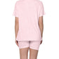 French Terry Bike Short and Tee in Dusty Pink