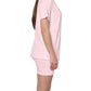 French Terry Bike Short and Tee in Dusty Pink