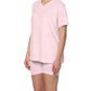 French Terry Bike Short and Tee in Dusty Pink