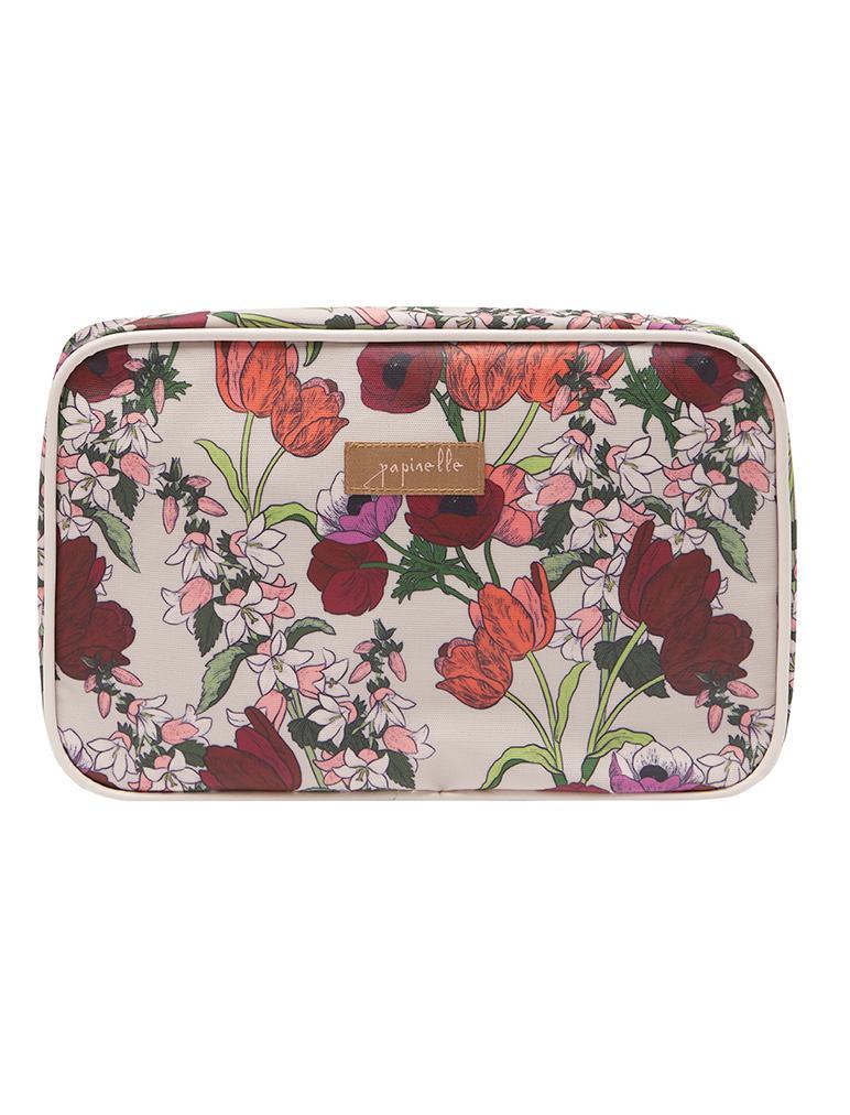 Large Fold Out Cosmetic Bag in Pavot Pink
