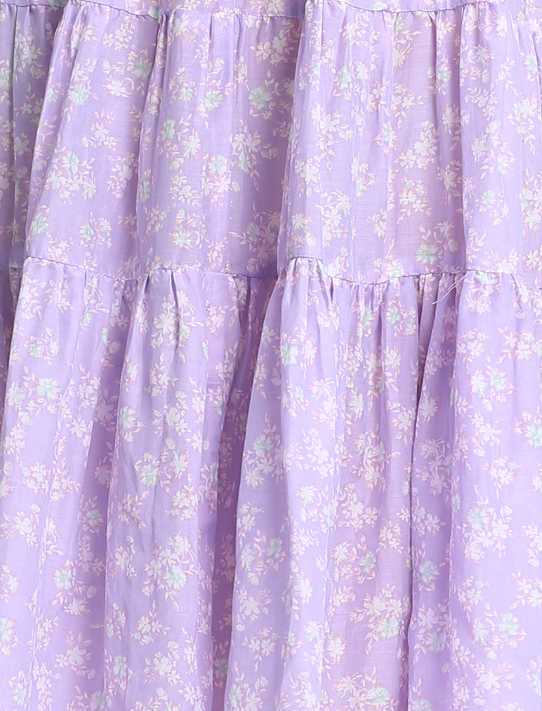 Potager Lilac Flutter Panel Dress