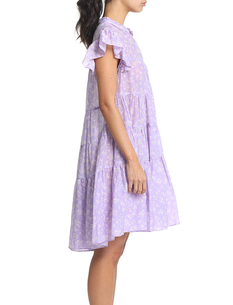Potager Lilac Flutter Panel Dress