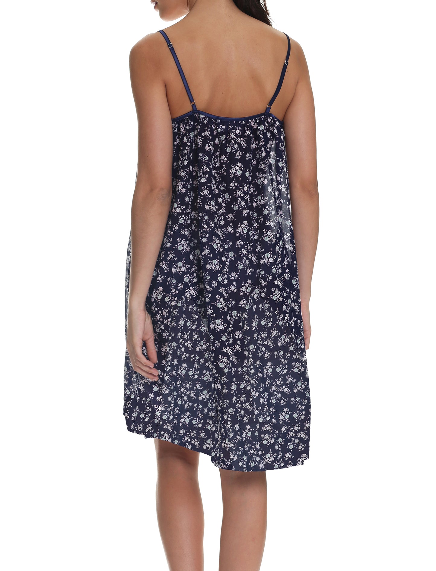 Potager Navy Cotton Strappy Nightgown