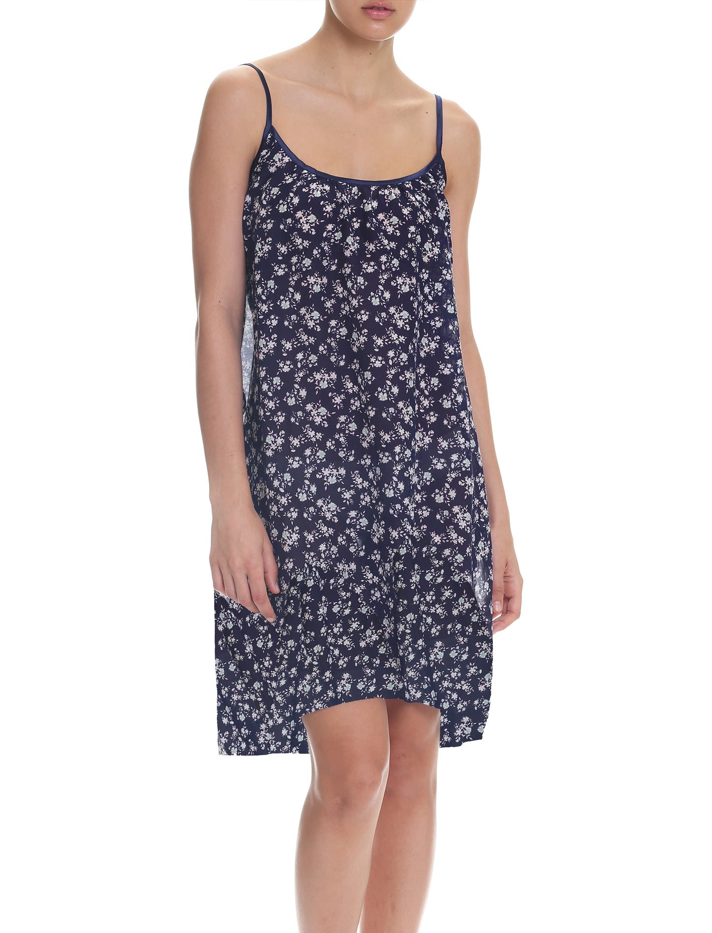 Potager Navy Cotton Strappy Nightgown