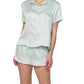 Washable Silk Hearts Boxer PJ in Sage