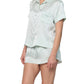 Washable Silk Hearts Boxer PJ in Sage