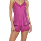 Camille Silk Lace Cami and Boxer Set