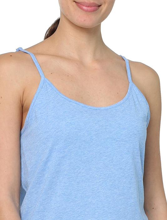 Organic Cotton Knit Cami in Cornflower Blue