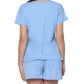 Organic Cotton Knit Tee in Cornflower Blue
