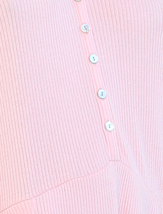 Soft Touch Rib Nightie in Misty Pink