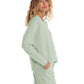 Super Soft Waffle V-Neck LS Top in Matcha