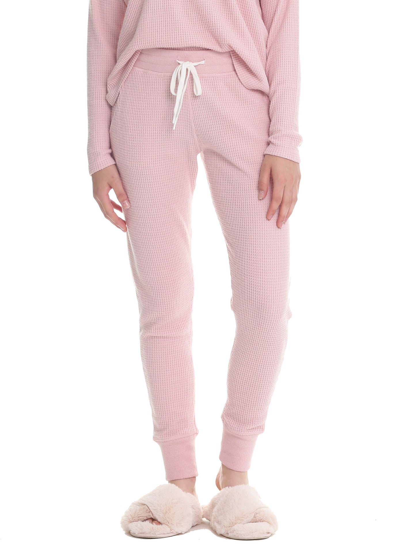 Super Soft Waffle Jogger in Pink