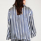 Washable Silk Stripe PJ Shirt